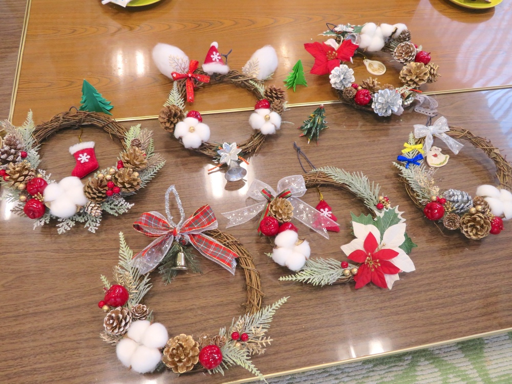 クリスマスリース作り